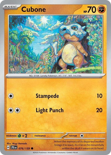 Cubone -076/159 -  SV09: Journey Together (JTG)