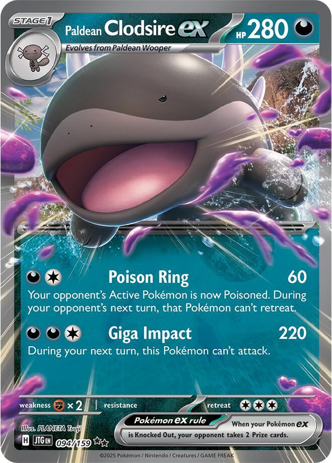 Paldean Clodsire ex - 094/159 - SV09: Journey Together (JTG)