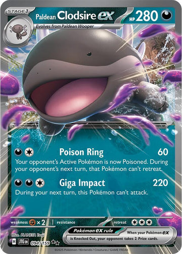 Paldean Clodsire ex - 094/159 - SV09: Journey Together (JTG)