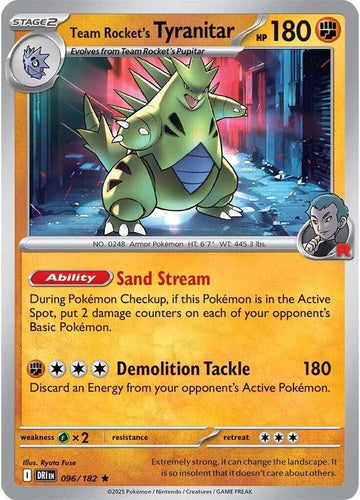 Team Rocket's Tyranitar - 096/182 - SV10: Destined Rivals (DRI)