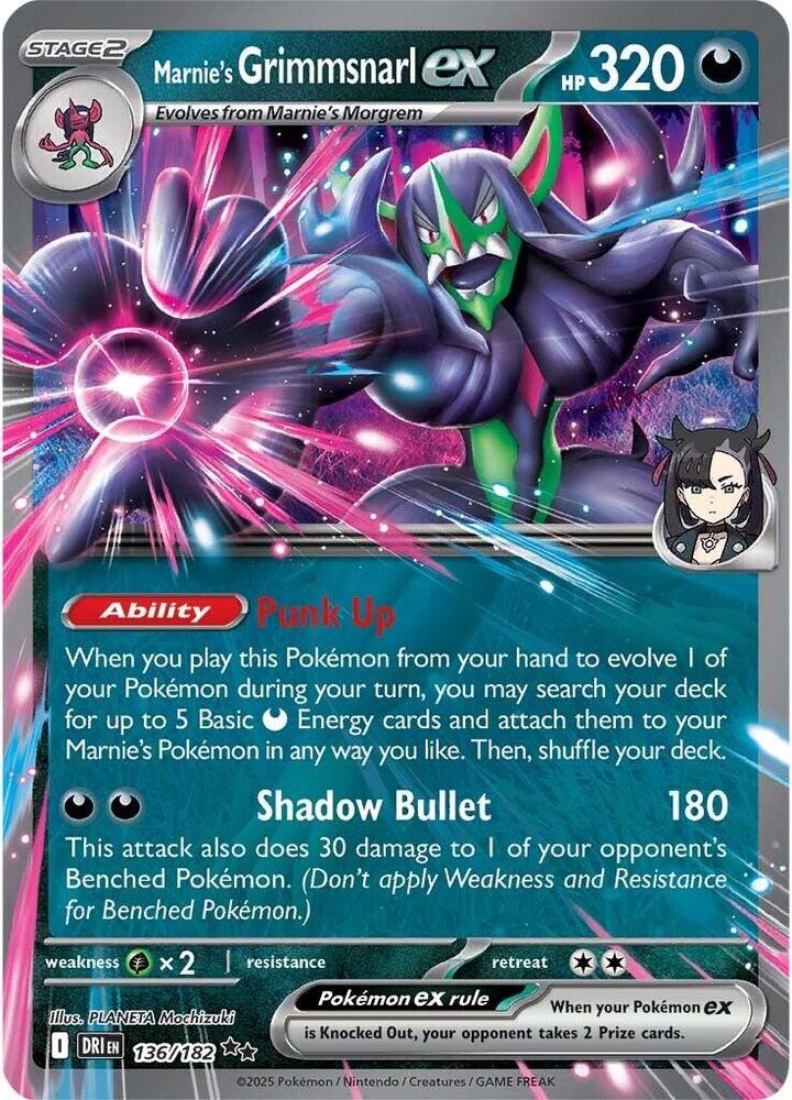 Marnie's Grimmsnarl ex - 136/182 - SV10: Destined Rivals (DRI)
