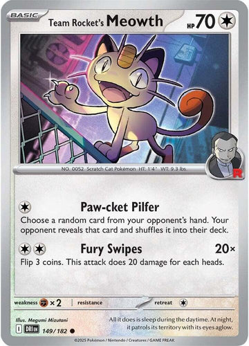 Team Rocket's Meowth -  149/182 - SV10: Destined Rivals (DRI)