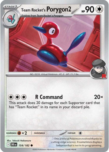 Team Rocket's Porygon2 - 154/182 - SV10: Destined Rivals (DRI)