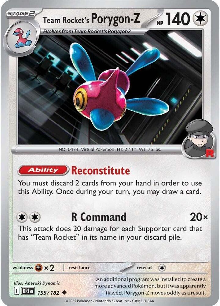 Team Rocket's Porygon-Z - 155/182 - SV10: Destined Rivals (DRI)