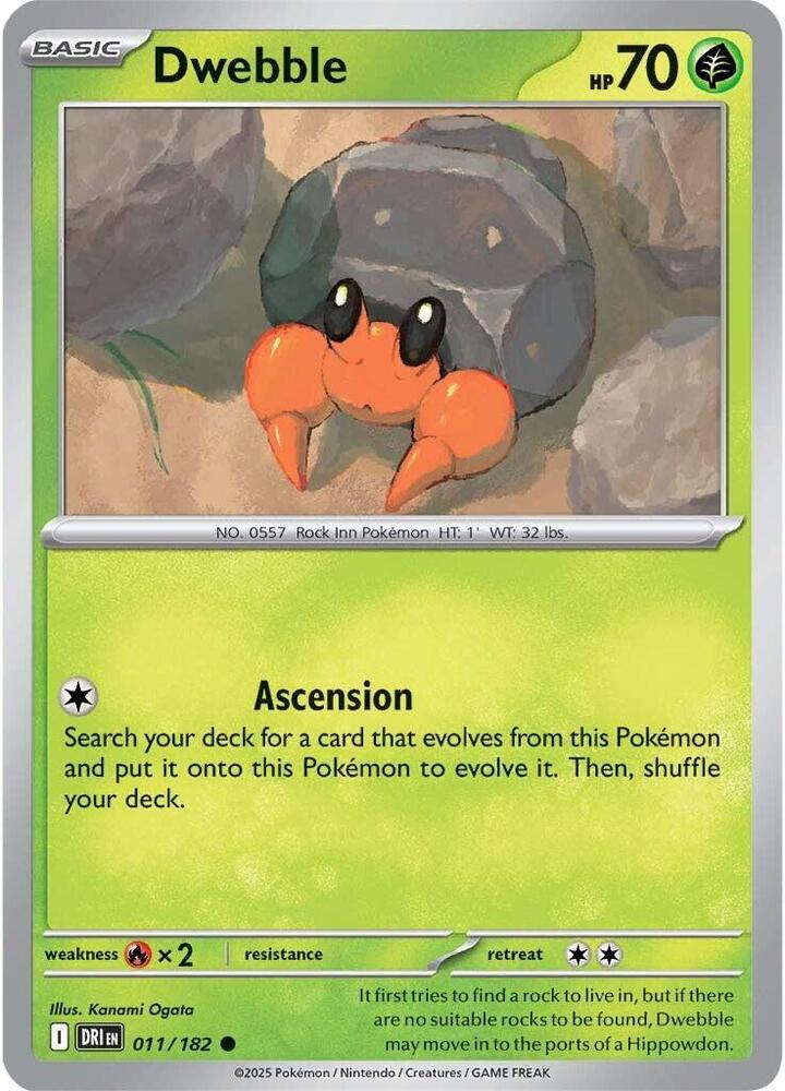 Dwebble - 011/182 - SV10: Destined Rivals (DRI)
