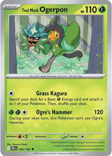 Teal Mask Ogerpon - 026/182 - SV10: Destined Rivals (DRI)