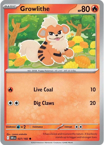 Growlithe - 027/182 - SV10: Destined Rivals (DRI)