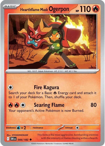 Hearthflame Mask Ogerpon  044/182- SV10: Destined Rivals (DRI)