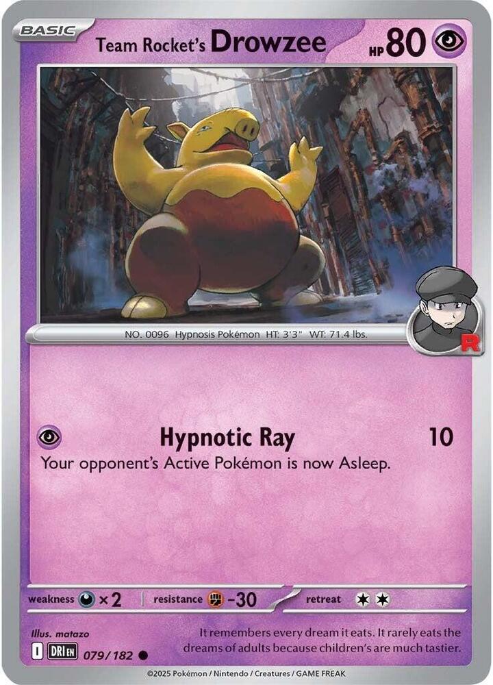 Team Rocket's Drowzee - 079/182 - SV10: Destined Rivals (DRI)