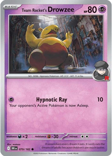 Team Rocket's Drowzee - 079/182 - SV10: Destined Rivals (DRI)