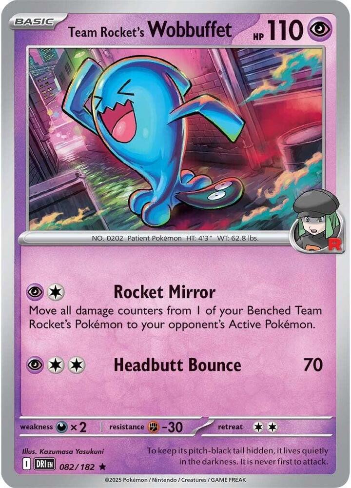 Team Rocket's Wobbuffet - 082/182 - SV10: Destined Rivals (DRI)