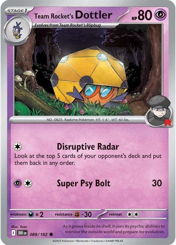 Team Rocket's Dottler - 088/182 - SV10: Destined Rivals (DRI)