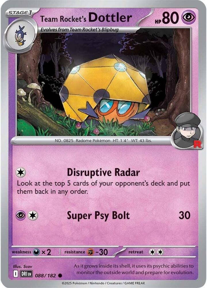 Team Rocket's Dottler - 088/182 - SV10: Destined Rivals (DRI)