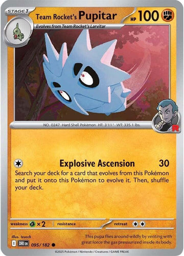 Team Rocket's Pupitar - 095/182 - SV10: Destined Rivals (DRI)