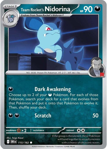 Team Rocket's Nidorina - 115/182 - SV10: Destined Rivals (DRI)