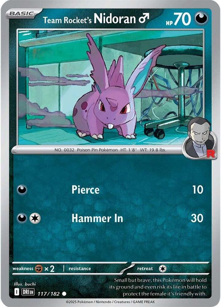Team Rocket's Nidoran M -  117/182 - SV10: Destined Rivals (DRI)