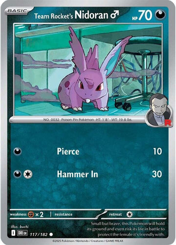 Team Rocket's Nidoran M -  117/182 - SV10: Destined Rivals (DRI)
