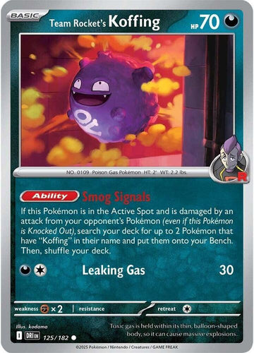 Team Rocket's Koffing - 125/182 - SV10: Destined Rivals (DRI)