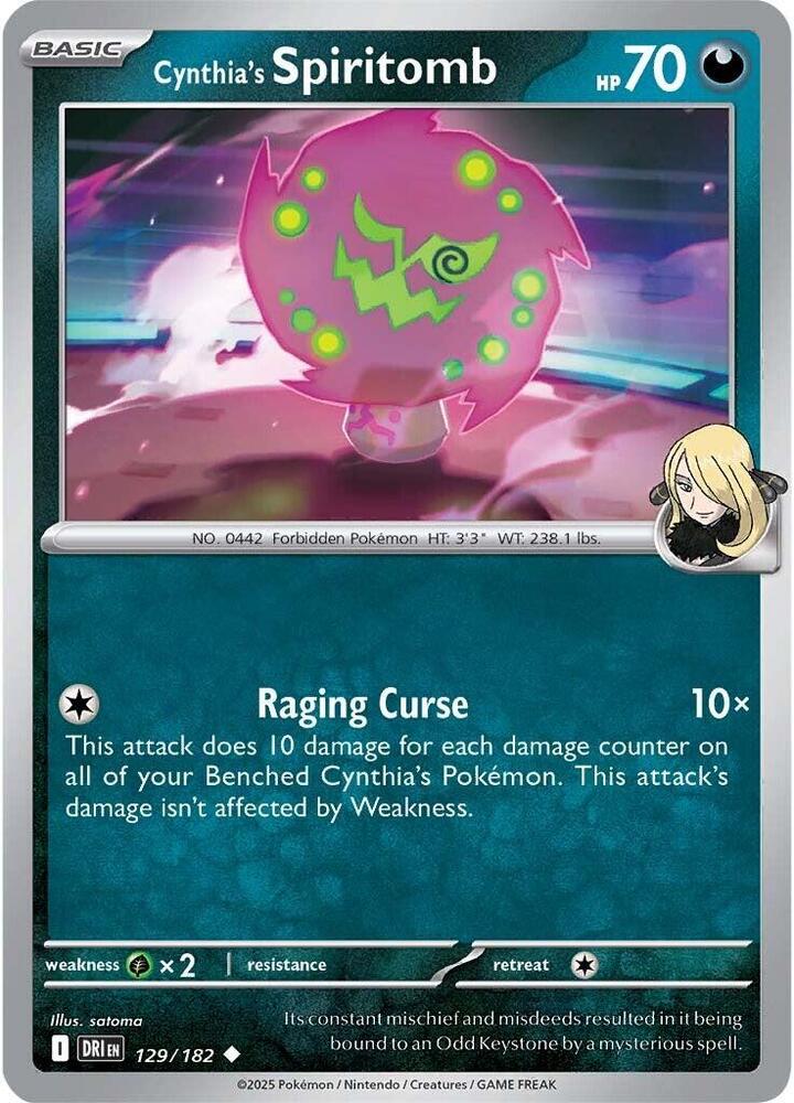 Cynthia's Spiritomb -  129/182  - SV10: Destined Rivals (DRI)