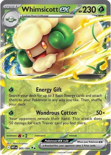 Whimsicott ex - SV: White Flare 005/086 / Double Rare (WHT)