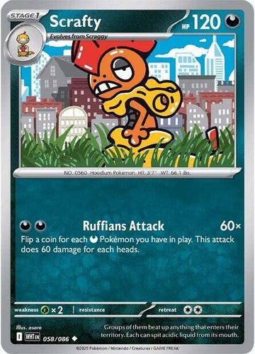 Scrafty - SV: White Flare 058/086 / Uncommon (WHT)