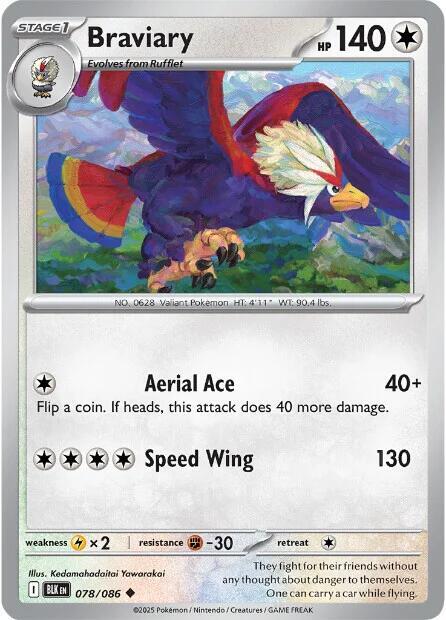Braviary - 078/086 - SV: Black Bolt (BLK)