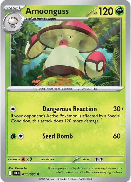 Amoonguss - 011/086 / Uncommon - SV: Black Bolt (BLK)