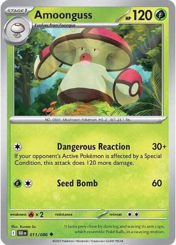 Amoonguss - 011/086 / Uncommon - SV: Black Bolt (BLK)