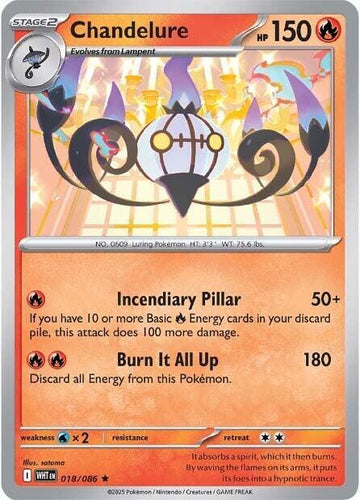Chandelure - SV: White Flare 018/086 / Rare (WHT)