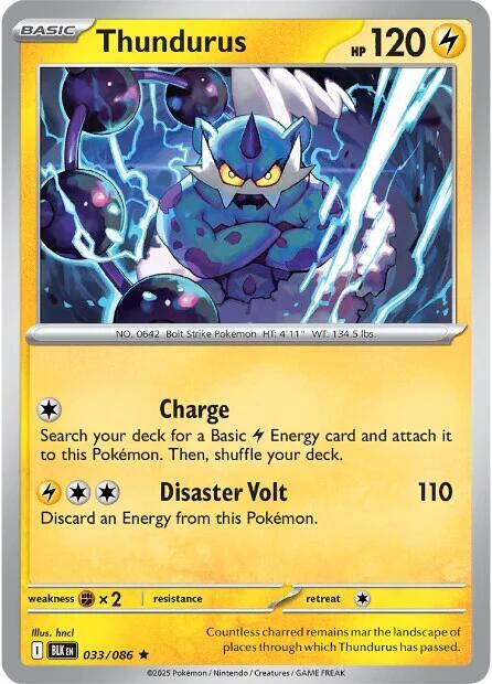 Thundurus - 033/086 - SV: Black Bolt (BLK)