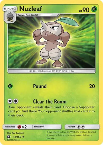 Sun & Moon Celestial Storm 13/168 Nuzleaf