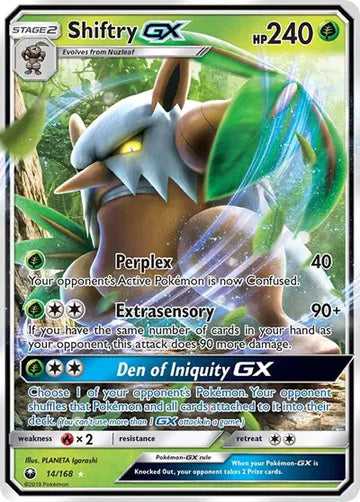 Sun & Moon Celestial Storm 14/168 Shiftry GX