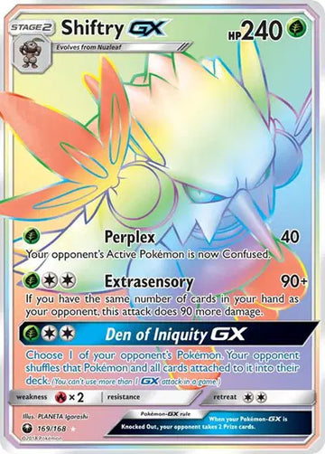 Sun & Moon Celestial Storm 169/168 Shiftry GX (Secret)