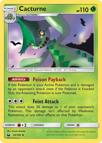 Sun & Moon Celestial Storm 20/168 Cacturne