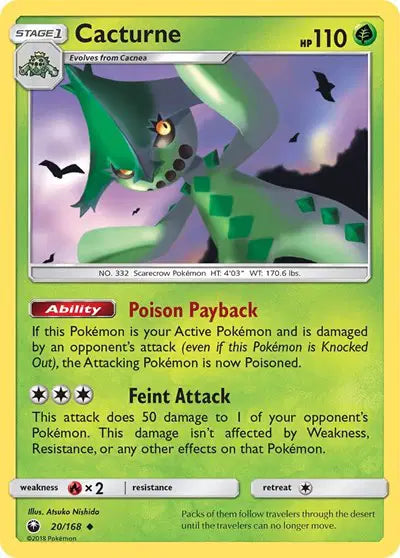 Sun & Moon Celestial Storm 20/168 Cacturne