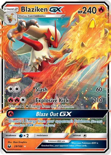 Sun & Moon Celestial Storm 28/168 Blaziken GX