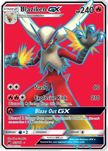 Sun & Moon Celestial Storm 153/168 Blaziken GX (Full Art)