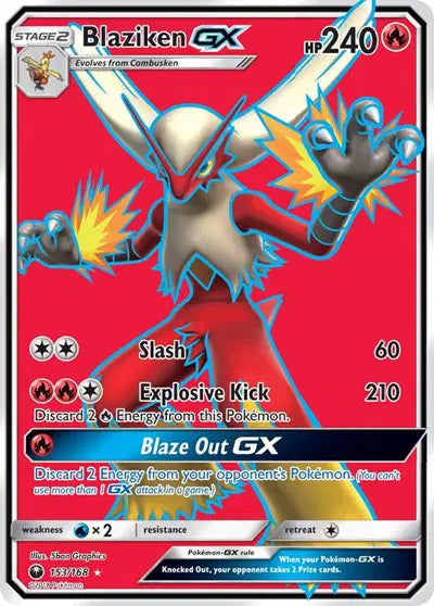 Sun & Moon Celestial Storm 153/168 Blaziken GX (Full Art)