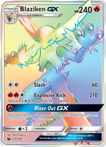 Sun & Moon Celestial Storm 170/168 Blaziken GX (Secret)