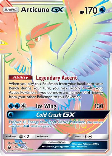 Sun & Moon Celestial Storm 171/168 Articuno GX (Secret)