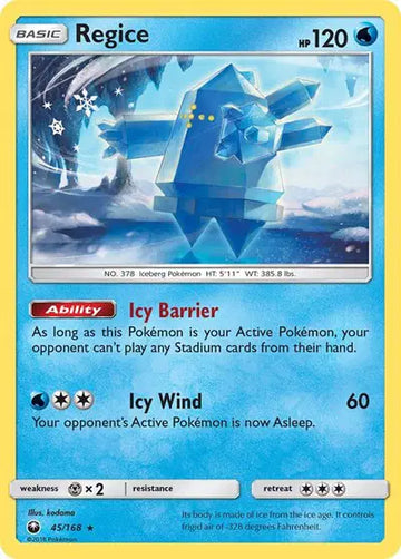 Sun & Moon Celestial Storm 45/168 Regice
