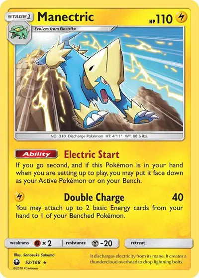 Sun & Moon Celestial Storm 52/168 Manectric