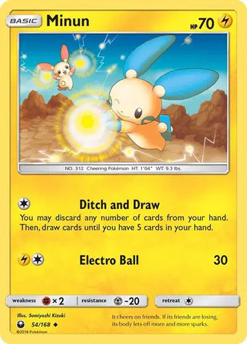 Sun & Moon Celestial Storm 54/168 Minun