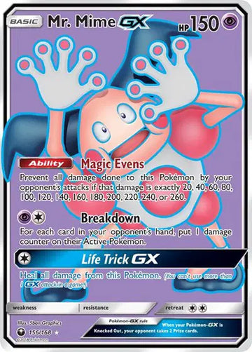 Sun & Moon Celestial Storm 156/168 Mr. Mime GX (Full Art)