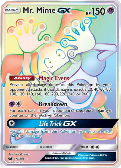 Sun & Moon Celestial Storm 173/168 Mr. Mime GX (Secret)