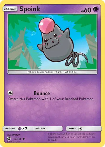 Sun & Moon Celestial Storm 59/168 Spoink