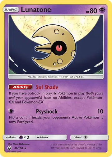 Sun & Moon Celestial Stormv 61/168 Lunatone