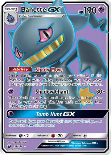 Sun & Moon Celestial Storm 157/168 Banette GX (Full Art)