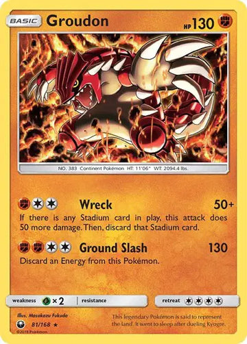 Sun & Moon Celestial Storm 81/168 Groudon