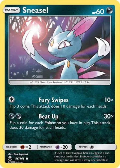 Sun & Moon Celestial Storm 86/168 Sneasel